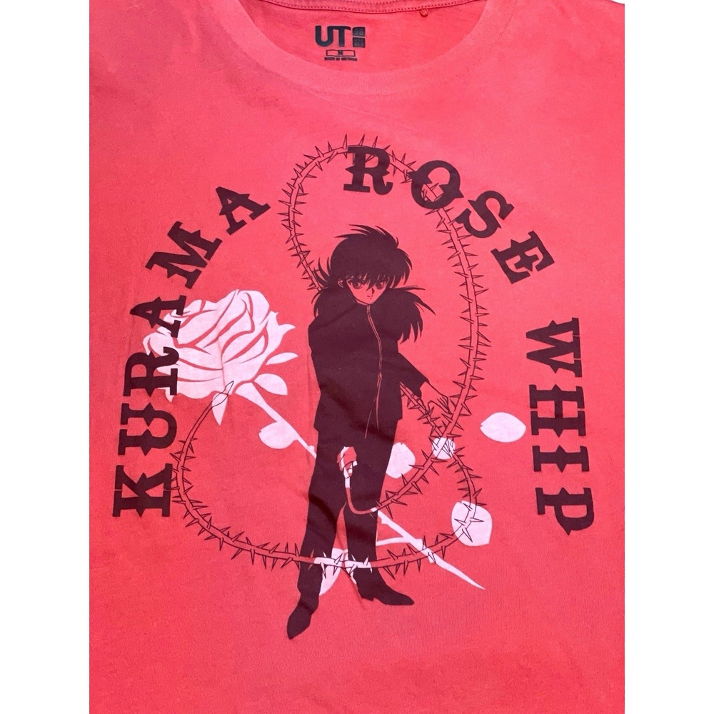 Anime Kurama Rose Whip T-shirt‎ Size Medium Red Uniqlo Brand - Picture 2 of 5